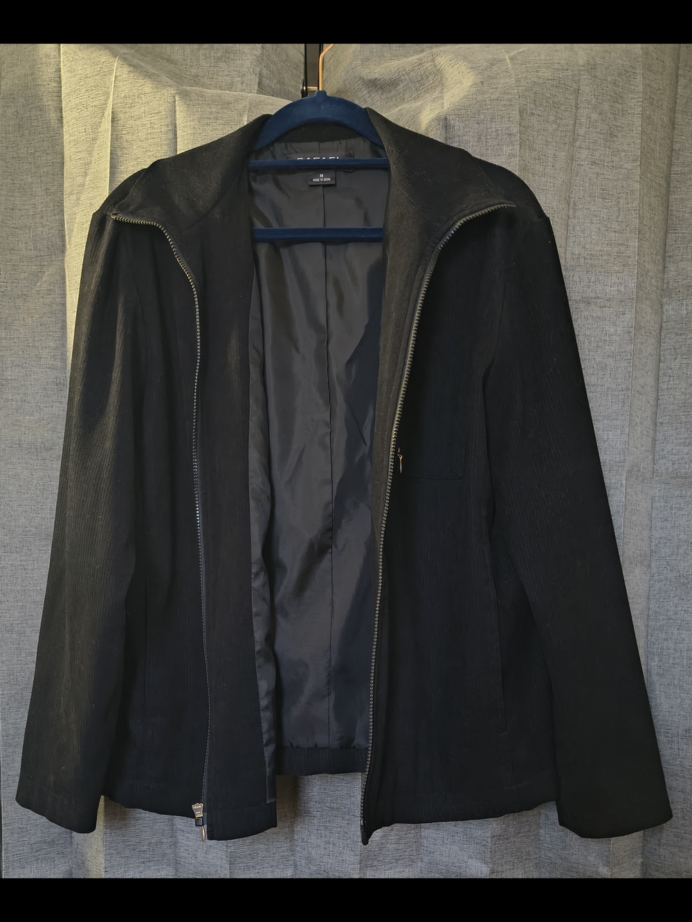 Women's Rafael Vintage Black Zip-Front Jacket